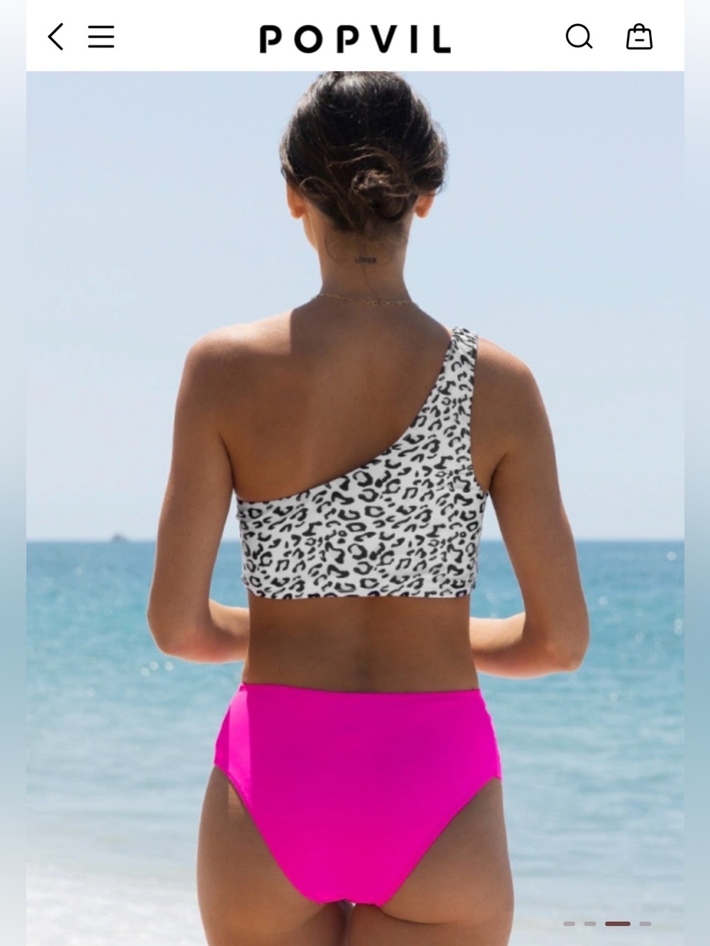 NWT Popvil Cut Out Bikini Bottom Size Medium - Picture 5 of 5